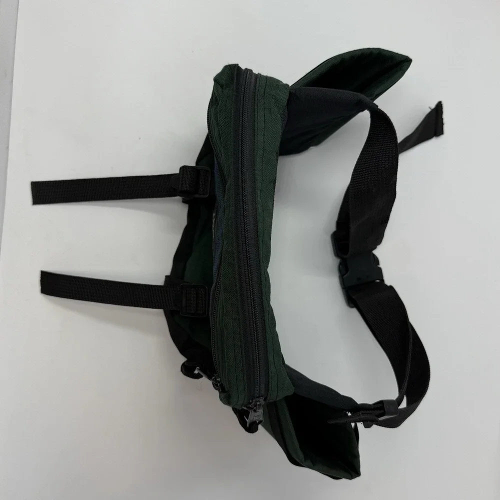 Vintage Jansport Oasis Fanny Pack Waste Pack Dual‎ Bottle Holder Camping Green